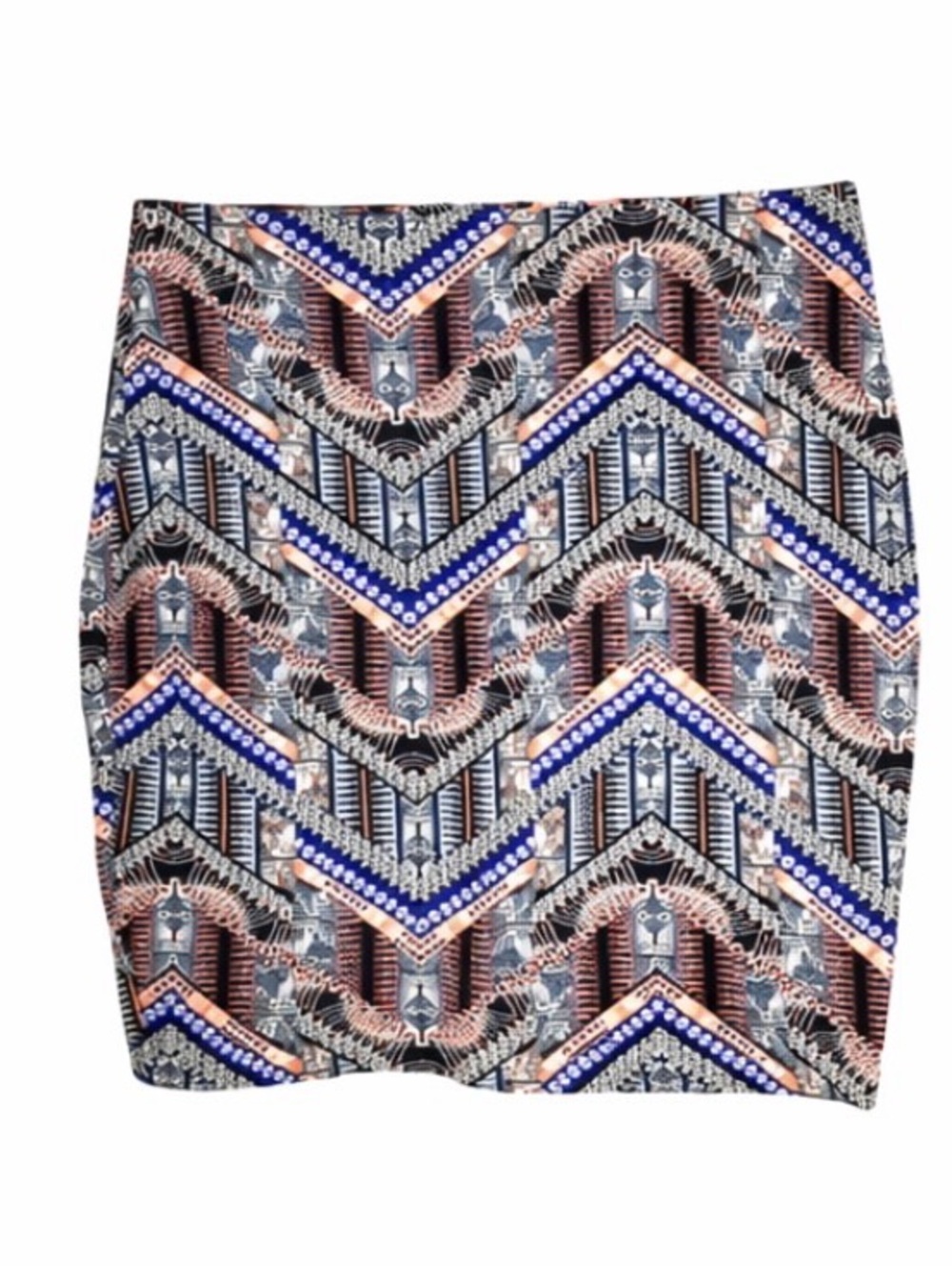 New Look Multicolor Chevron Print Mini Skirt
